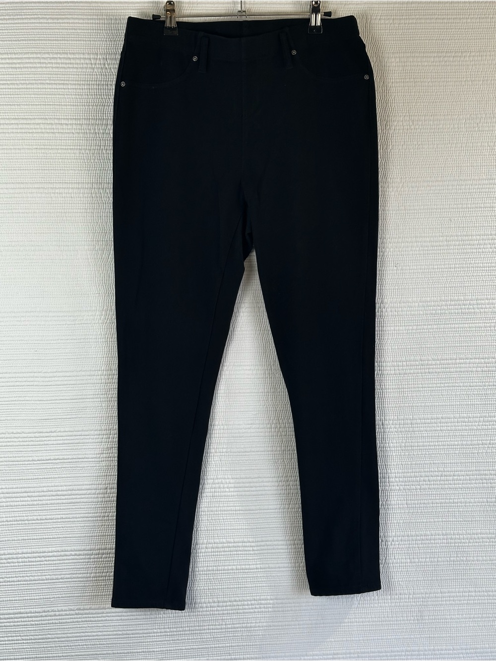 Terra & Sky Black Soot Stretch Leggings Plus Sz 0X 14W Pull-On Skinny Jegging